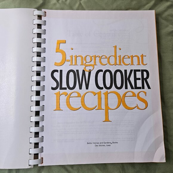 5 Ingredient Slow Cooker Recipes Better Homes and Gardens Spiralbound‎ - Picture 4 of 10